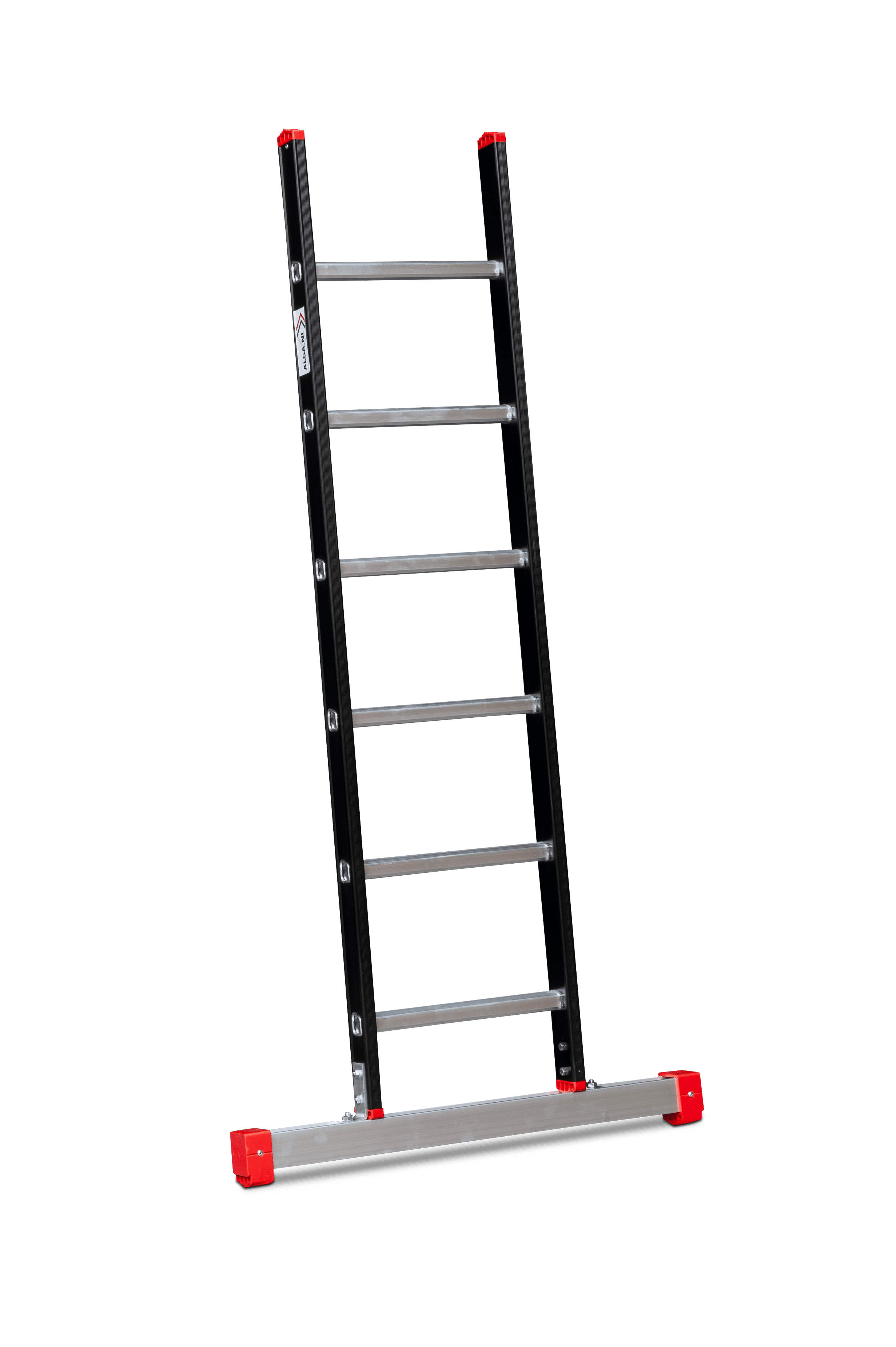 Enkele ladder met stabiliteitsbalk 