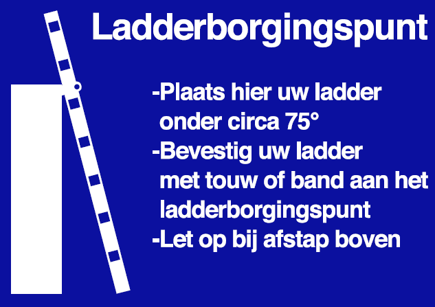 Veiligheidsbord 'Opstelplaats ladders'