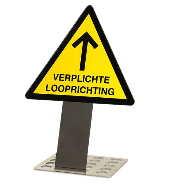 Sticker 'Verplichte looprichting'
