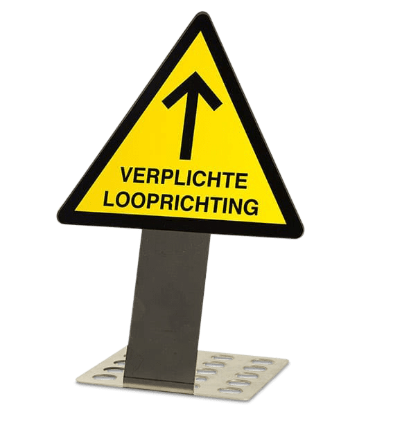 Veiligheidspictogram 'Verplichte looprichting'