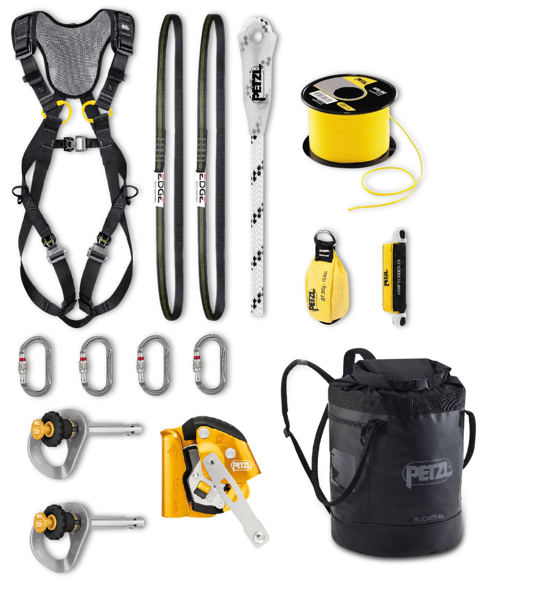 Valbeveiliging set Hellende daken Petzl